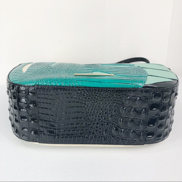 New Brahmin Green Black shoulder bag - Picture 4 of 8